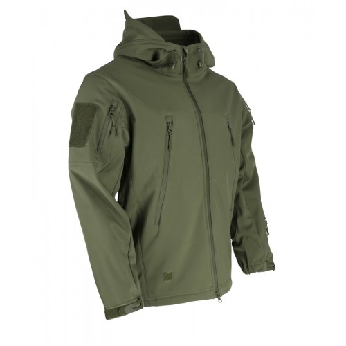 Kombat UK Patriot Soft Shell (OD), Manufactured by Kombat UK, this tactical softshell jacket will help keep you warm, without compromise